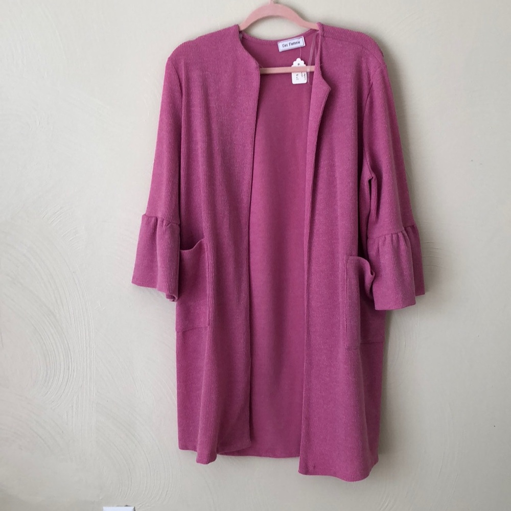 Pretty in pink open Cardigan